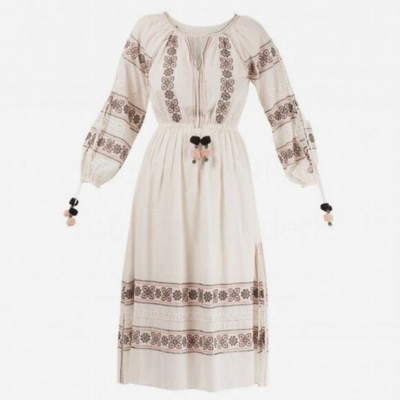 Love Shack Fancy Isla Embroidered Midi Dress Size XS - Picture 1 of 7